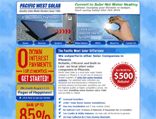 Tablet Screenshot of pacificwestsolar.com